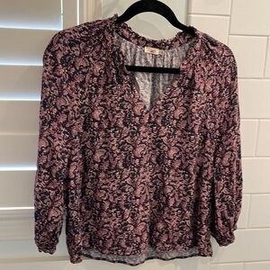 Faherty blouse- floral purples